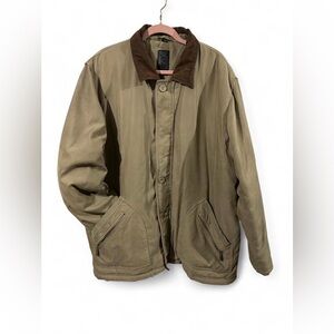 Men's Tan Barn Chore Jacket with Brown Collar